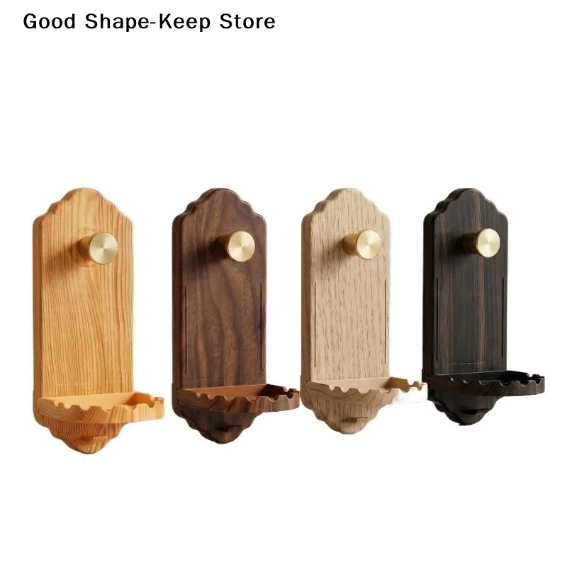 dailyNatural Walnut Wood Self Adhesive Wall Hooks No Drill Damage Free Hanger for Coat Towel Clothes Hat Perfect for Home Decor