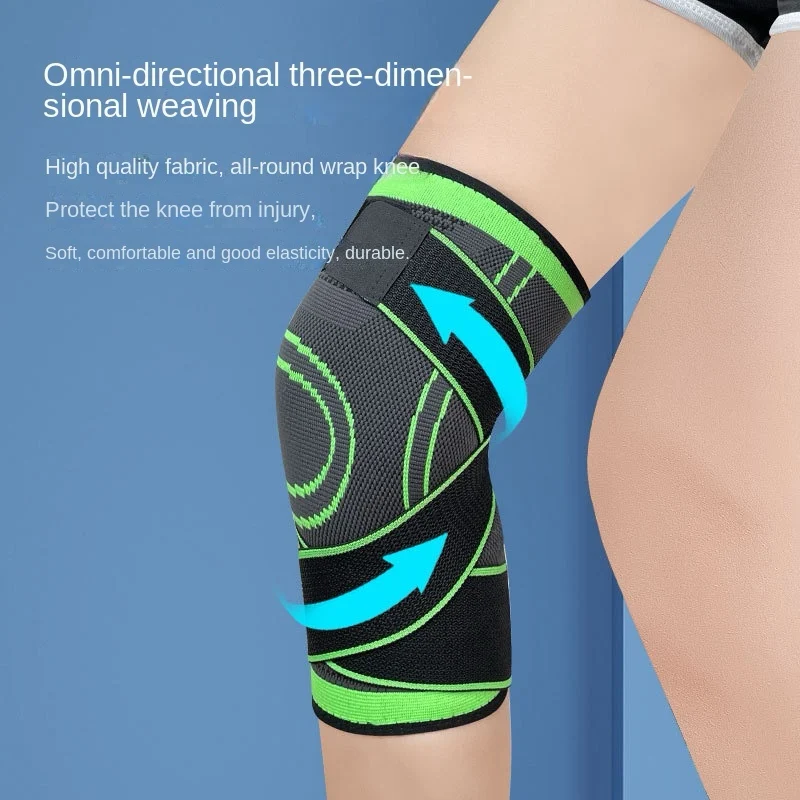 1Pcs Sport Kneepad Silica Gel Non-slip Knee Pads Running Yoga Kneelet Protective Ventilation Knit Nylon High Elasticity