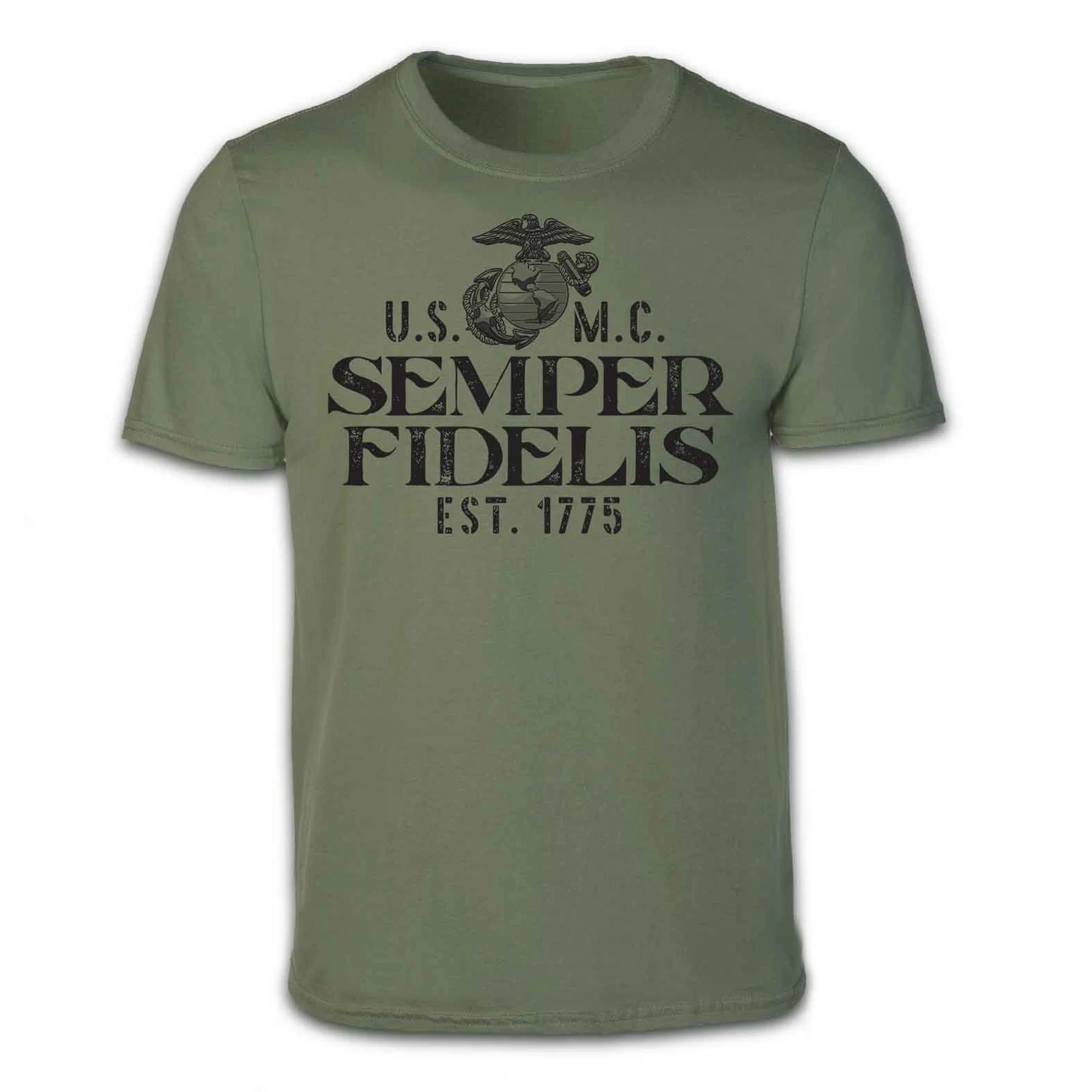 Semper Fidelis 1775 US Marine Corps T-Shirt 100% Cotton O-Neck Short Sleeve Casual Mens T-shirt Size S-3XL