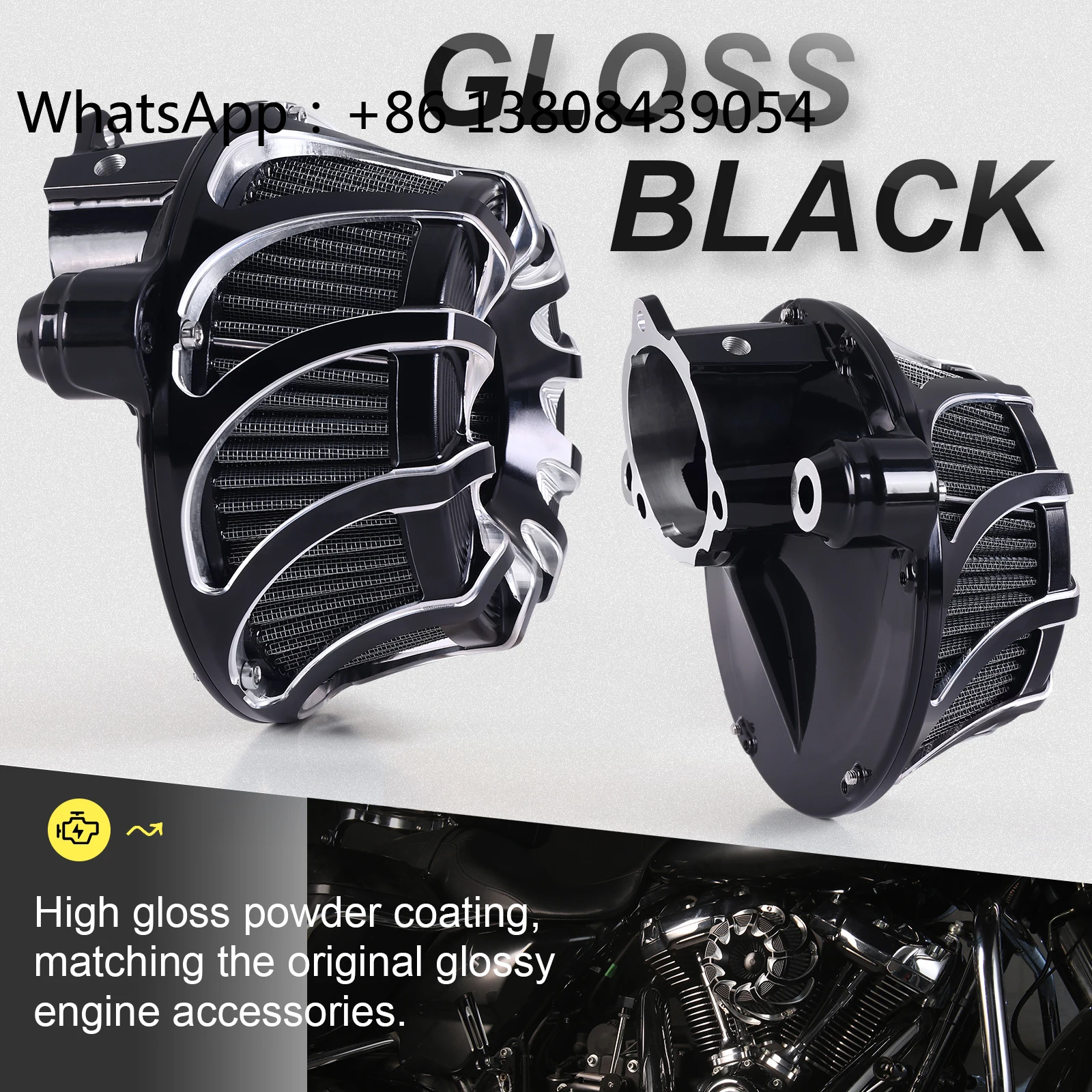Inverted High Flow Air Cleaner Intake System for Harley M8 Touring & Softail Models (2023+)