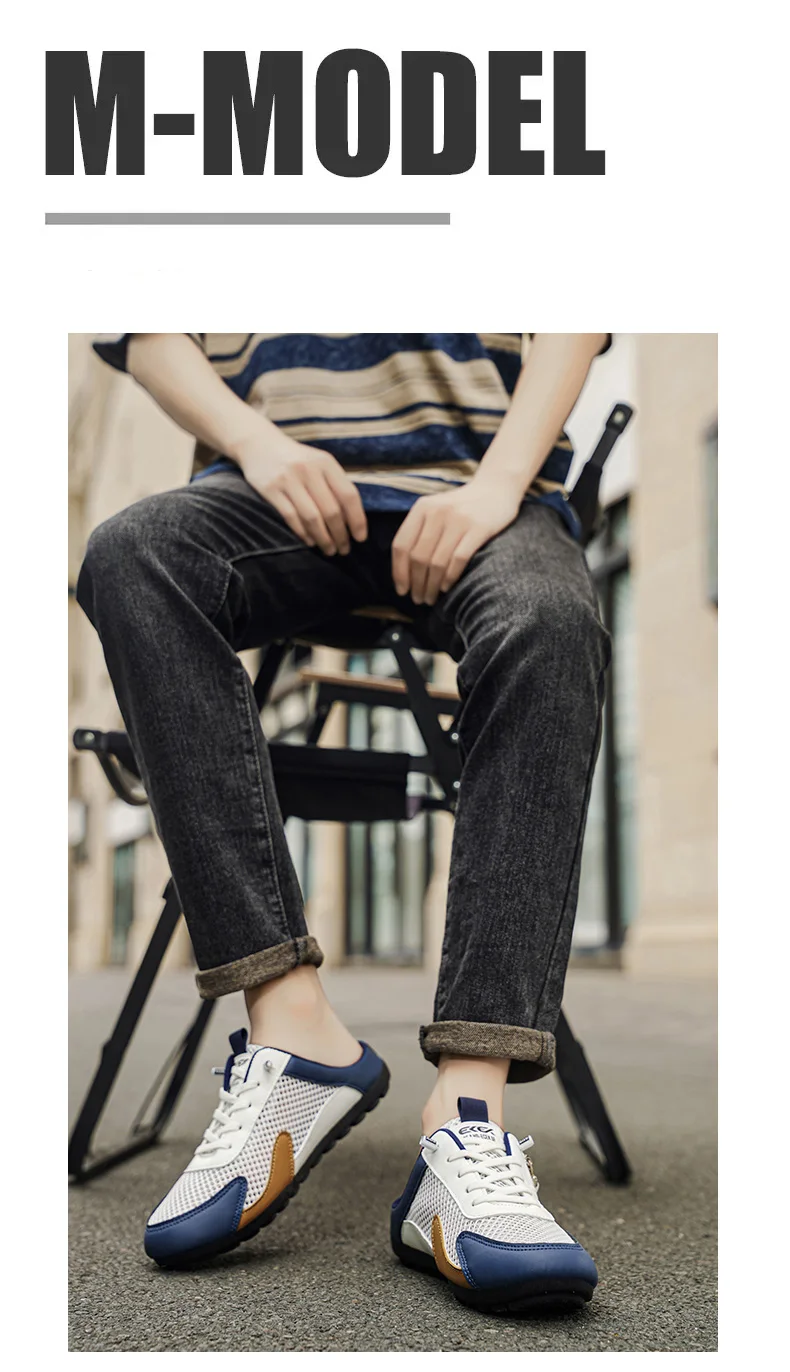 Sommer-Slipper für Herren, trendige, flache, atmungsaktive, lässige Indoor-Outdoor-Wanderschuhe, Herren-Sneaker, chanclas de hombre – Detail 11
