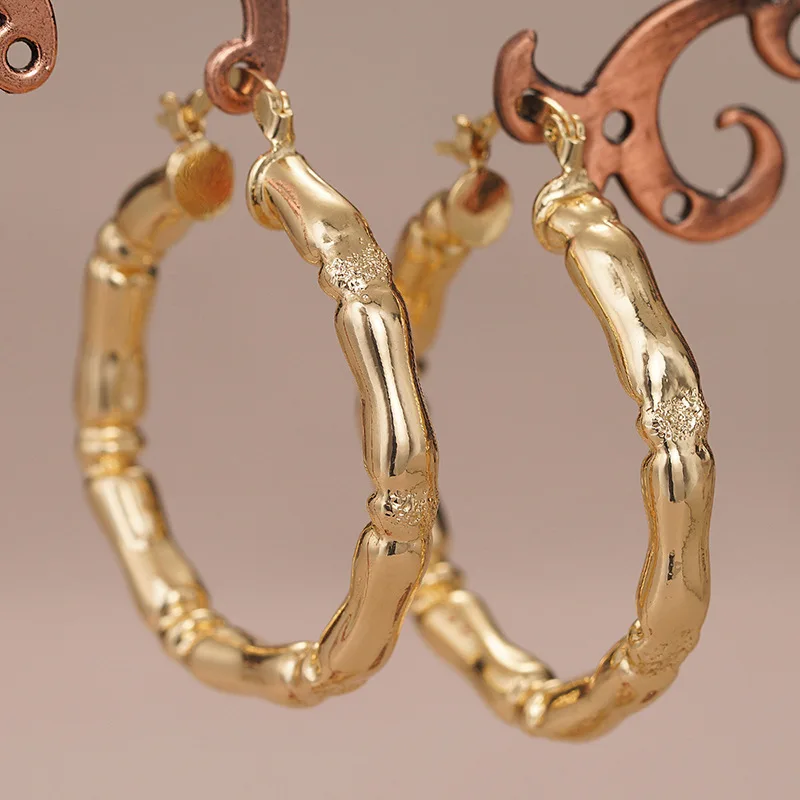 

HIBRIDE New Classic Simple Bamboo Earrings Women's Dress Jewelry Suitable for Holiday Wedding Travel Daily Gift Host E319