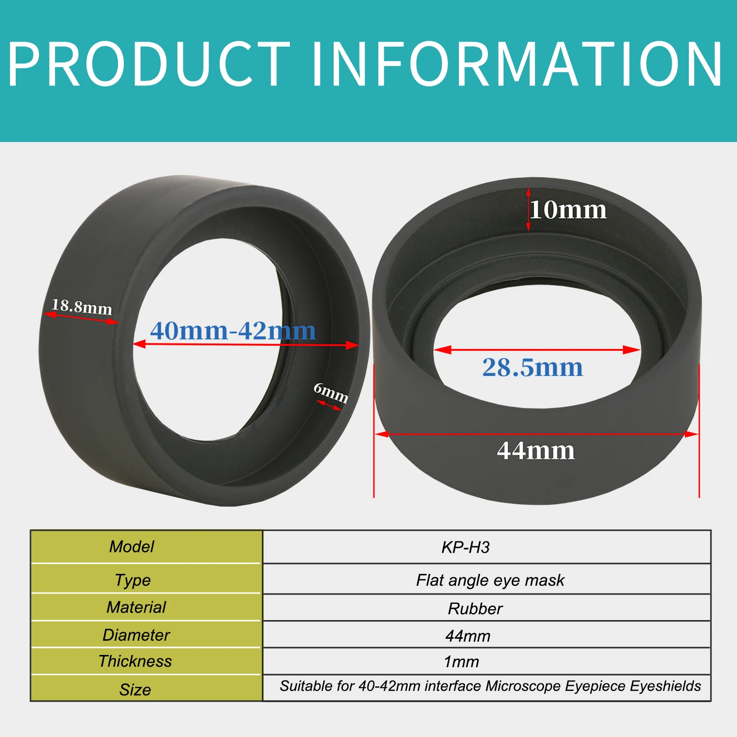 KOPPACE 2 pezzi per 32-36mm microscopio Stereo protezioni per gli occhi binoculare angolo di smussatura oculare in gomma protezioni per gli occhi tazze scudo