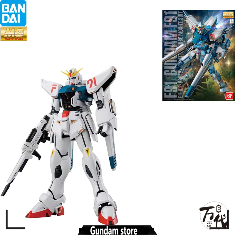 BANDAI ORIGINAL GUNDAMMG ANIME FIGURE MG 1/100 GUNDAM F91 VER 2.0 ACTION FIGURES MODEL COLLECTOR\'S BOX