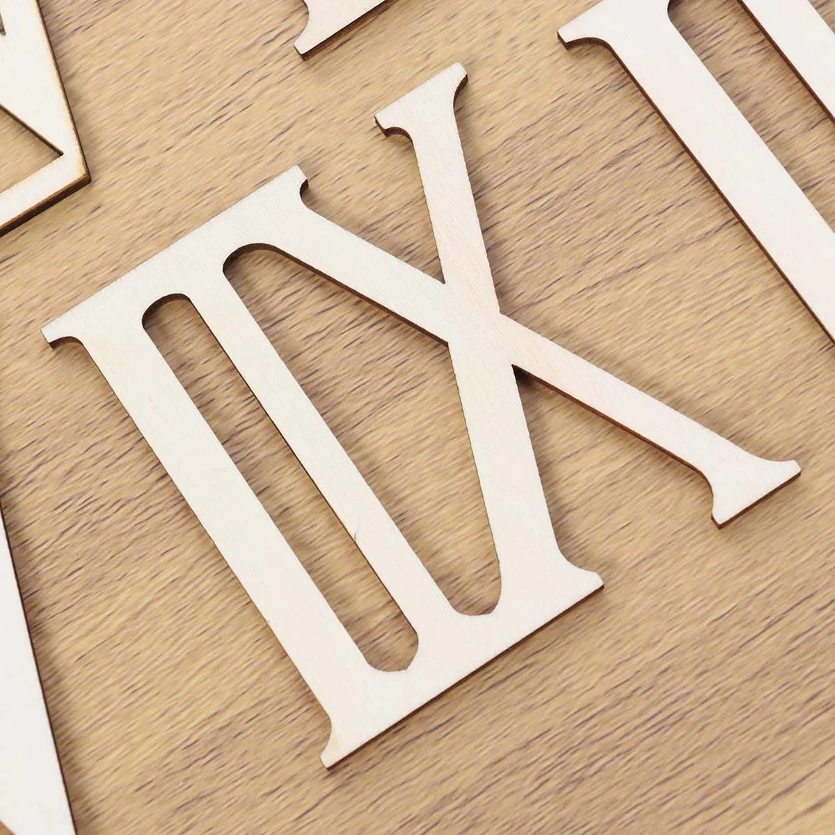 

Wooden Roman Blank Wooden Roman Numerals Slices Wood Slices For Diy Unfinished Wood Pieces for DIY Crafts Home Decor Wedding
