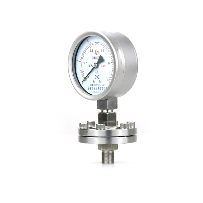 Stainless Steel 304 316L Thread Diaphragm Pressure Gauge