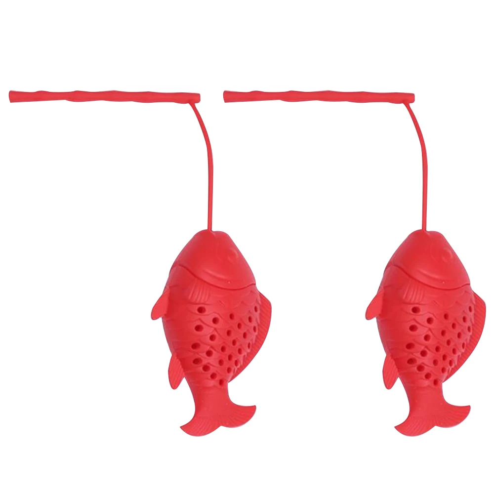 

2pcs Tea Infuser Filter Fish Shape Strainer Reusable Loose Leaf Teas Herbs Spices Kitchen Bar Accessories