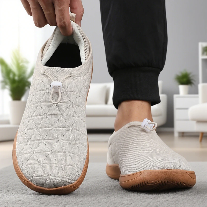 

Мужская обувь босиком с широким носком, дышащие вязаные сетчатые прогулочные кроссовки, повседневная мягкая широкая обувь, прогулочная обувь Tênis Masculino