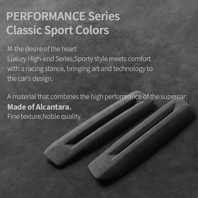 For Mustang Car Door Handle Boot Cover Decorative Trim Sticker Made of Alcantara Premium Interior Tuning Accessories view 3
