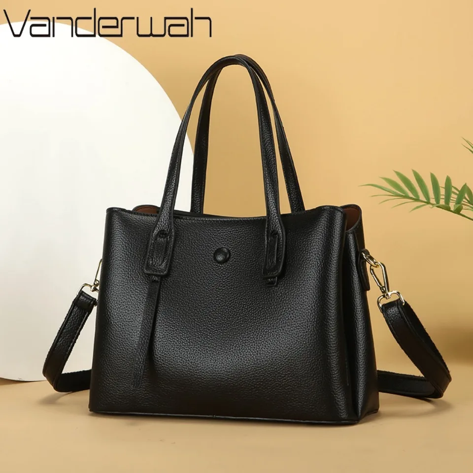 Luxury Shoulder Tote Bag For Women Soft PU Leather Large Capacity Crossbody Bag Multi-Pocket Commuter Work Daily For Travel Sac