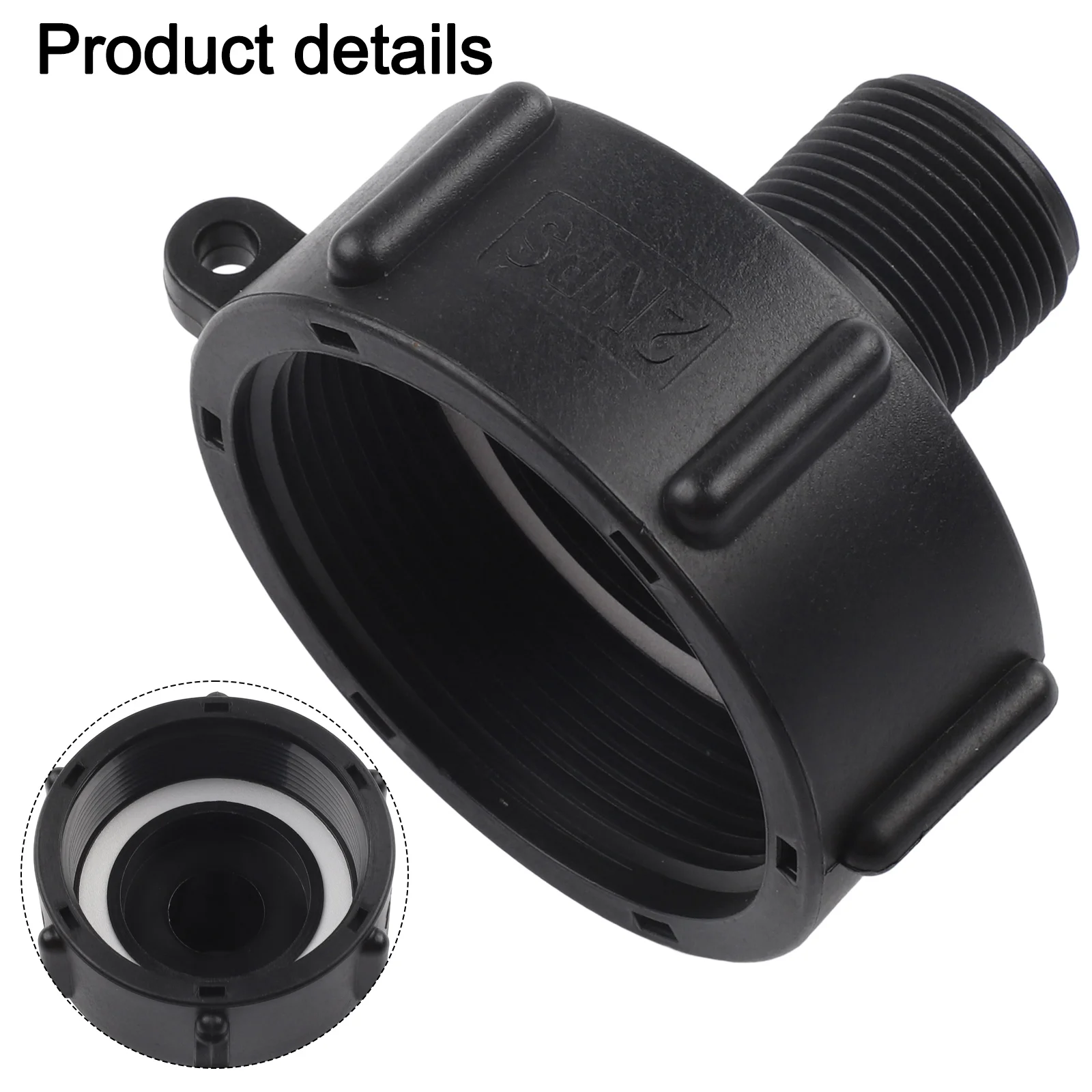 High Quality Practical Outdoor Industry Drain Adapter Adapter With Sealing Ring 1 Pcs HDPE Material IBC Tote Tank