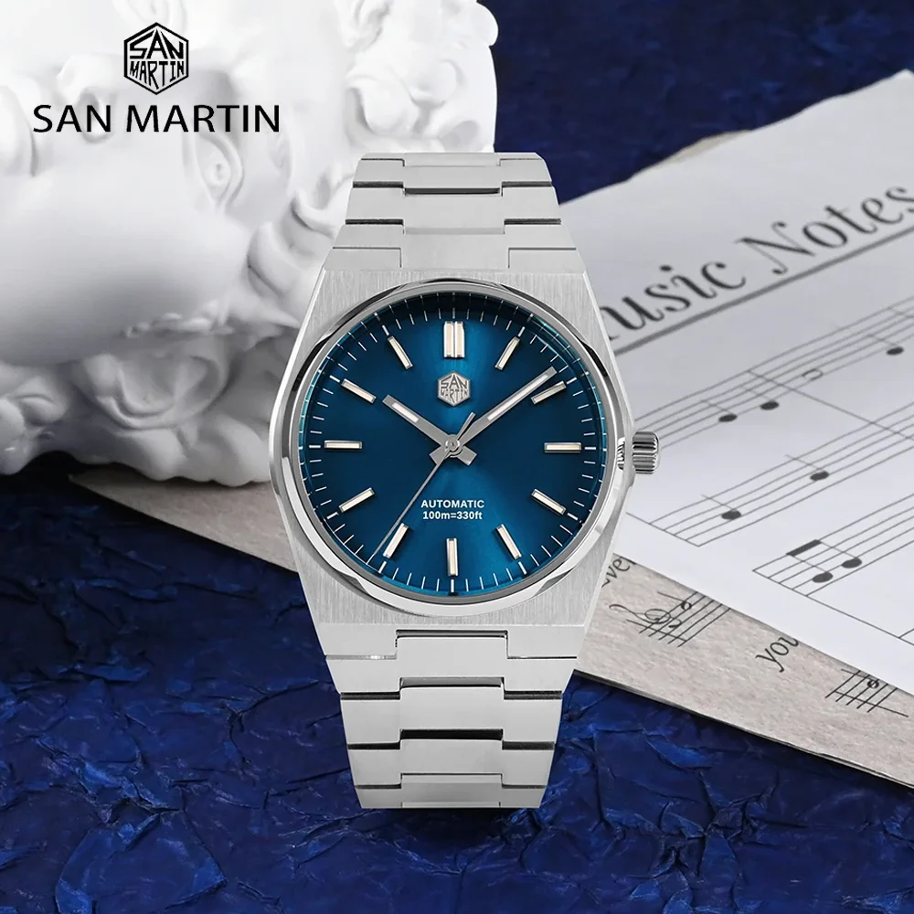 

San Martin Original New Men Watch 40mm Classic Luxury Dress Automatic Mechanical Watches Quick Release Stainless Steel Bracelet