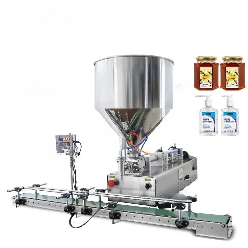 

Automatic Horizontal Single Nozzle Lotion Tomato Sauce Peanut Butter Bottle Thick Cream Paste Filling Machine