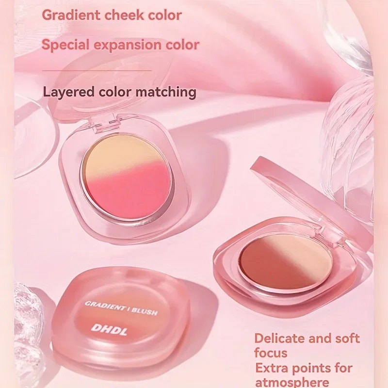 Palette de fards à joues rose pêche mat et scintillant, teinte longue durée, éclaircissante, soyeuse, lisse, Rouge, maquillage cosmétique pour le visage