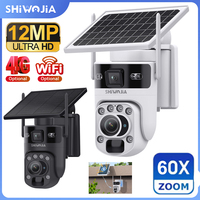 INQMEGA 12MP 60X Optics Zoom 2-Lens 4G WIFI Solar Camera Wireless Outdoor Security PIR Human Detection Color Night Vision UBOX