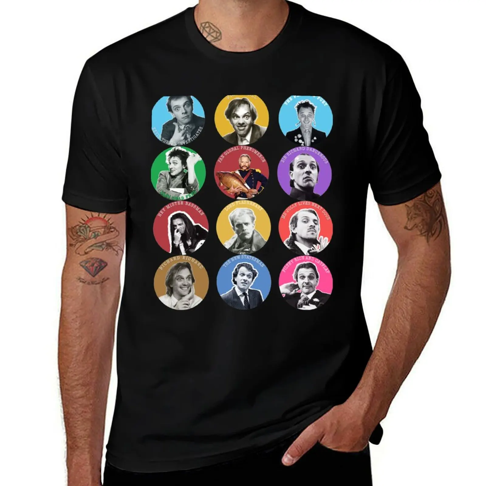 MEGA RIK MAYALL COLLECTION T-Shirt Large Size Basic Casual T-Shirt