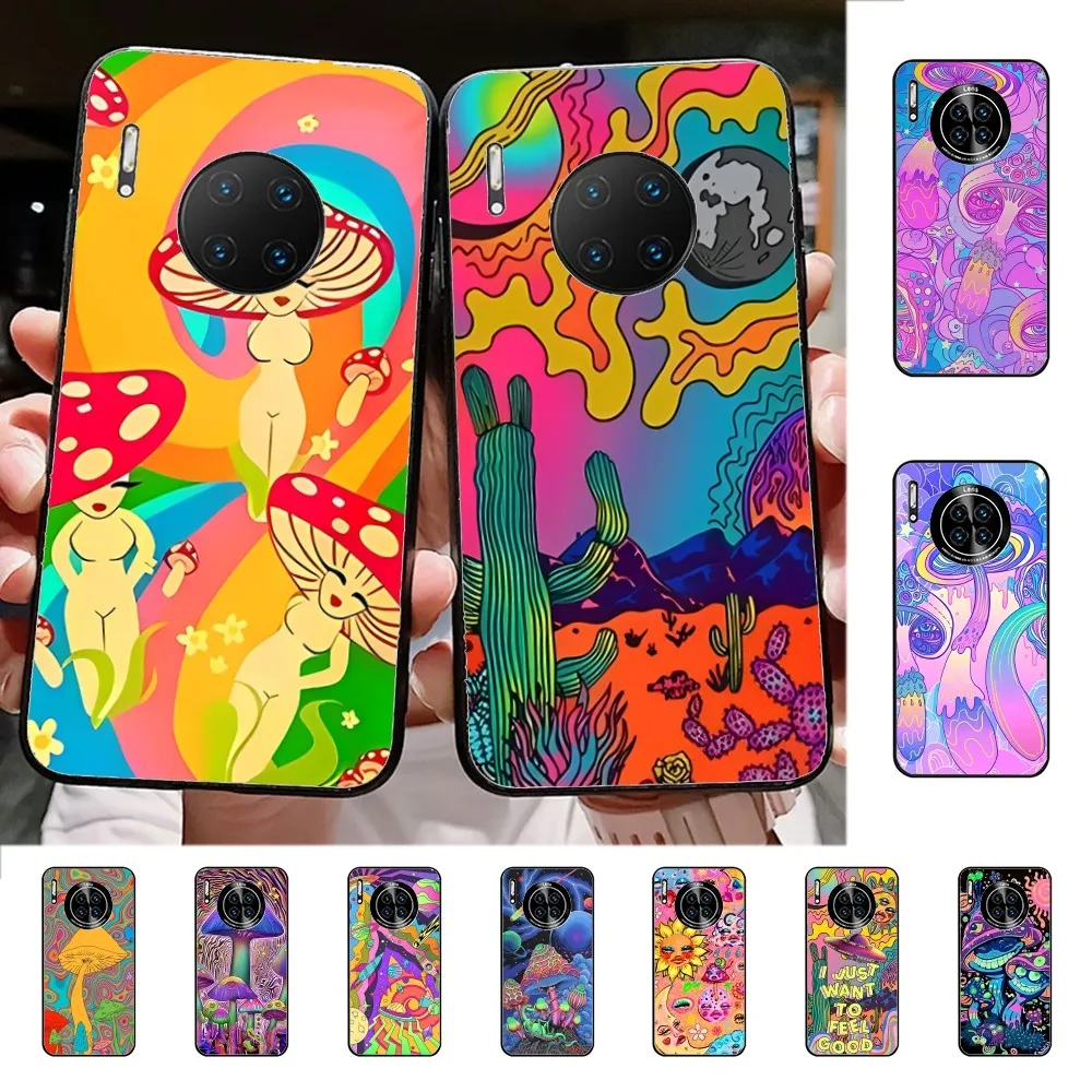 Weird Trippy Mushroom Psychedelic Art Phone Case For Huawei Mate 10 20 30 40 50 Lite Pro Nova 3 3i 5 6 SE 7 Pro 7SE