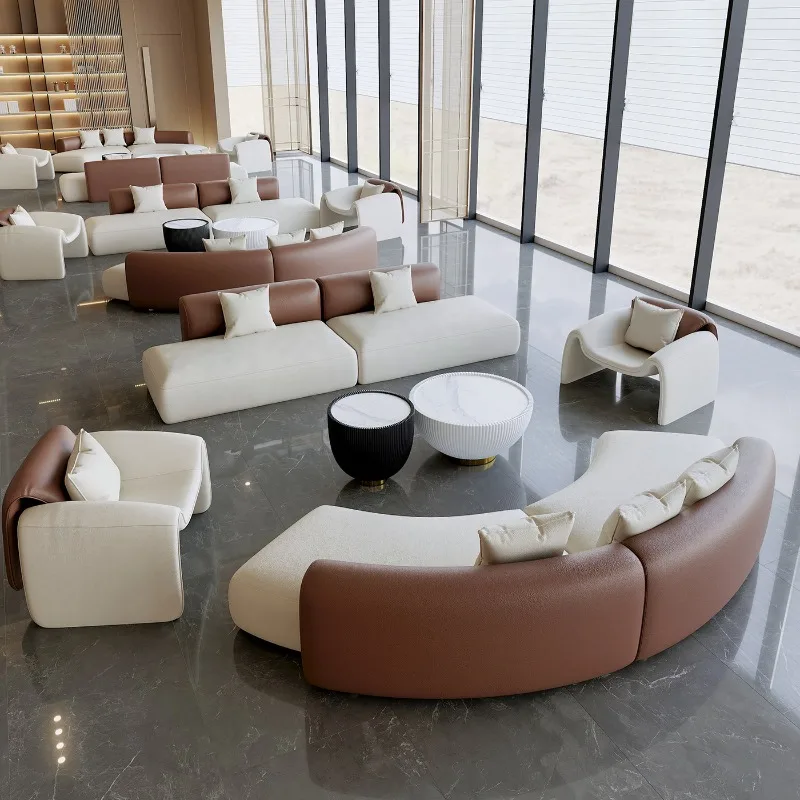 

Nordic High-end Hotel Lobby Reception Sofa Nordic Creative Beauty Salon Lounge Office Sofa Office Furniture أثاث مكتبات FYOS
