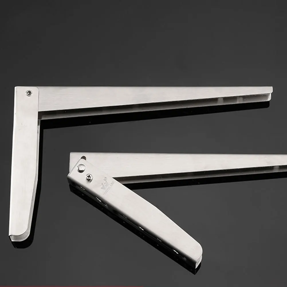 

Folding Support 10 Inches Stainless Steel Wall Mounted Shelf Bracket Heavy Duty Loaded Bracket For Home Bookshelf Display