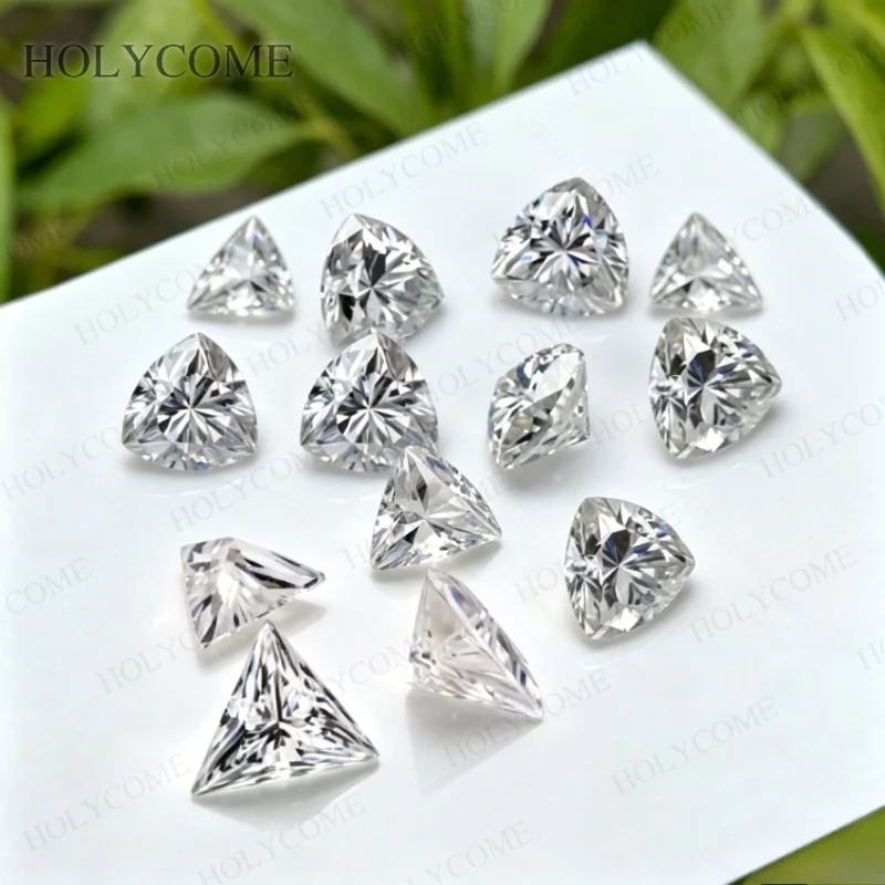 

D Color Trillion Cut Lab Grown Moissanite Gemstones0.1-3ct Triangle Shape Loose Stones Wholesale Supply For Custom Jewelry Craft