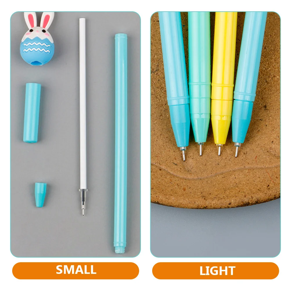 

15Pcs Cartoon Shape Bunny Pens Smooth Gel Writing Pens Students Signature Prize Gifts School Supplies Bunny Party Favors