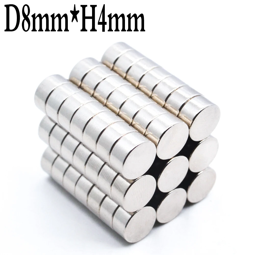 2/5/10/20/50/100/2000Pcs NdFeB 8x4 Neodymium Magnet 8mm x 4mm N35 Round Super Powerful Strong Permanent Magnetic imanes Disc 8*4