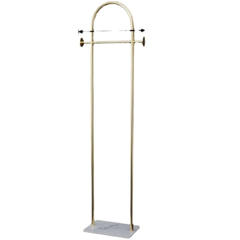 

Nordic rock slab marble coat rack floor-to-ceiling metal hanger bedroom wrought iron coat rack rock slab foldable