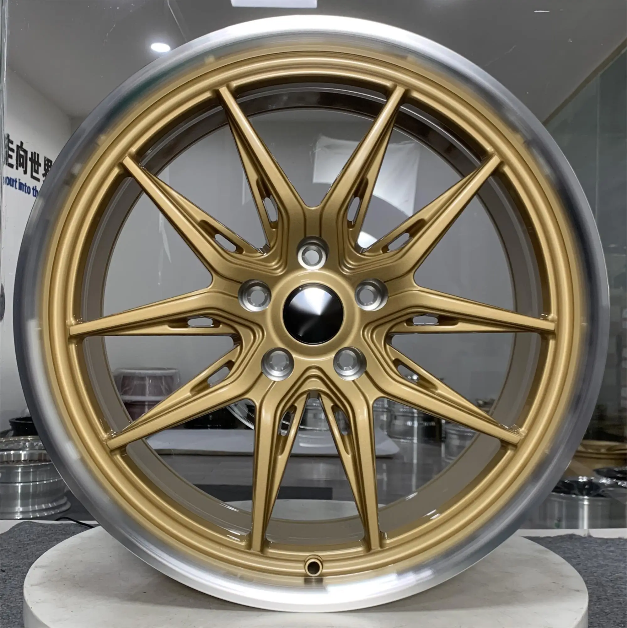 

Customized 2 Piece Wheel Rim Deep Concave Brushed Bronze Polished Rims Forged Wheels 3 Piece Forged Whee Deep Concave Wheels