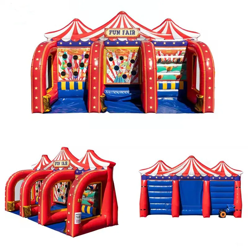 

Надувная коммерческая аренда-аттракцион 3-в-1: карнавальные игры и спортивные игры