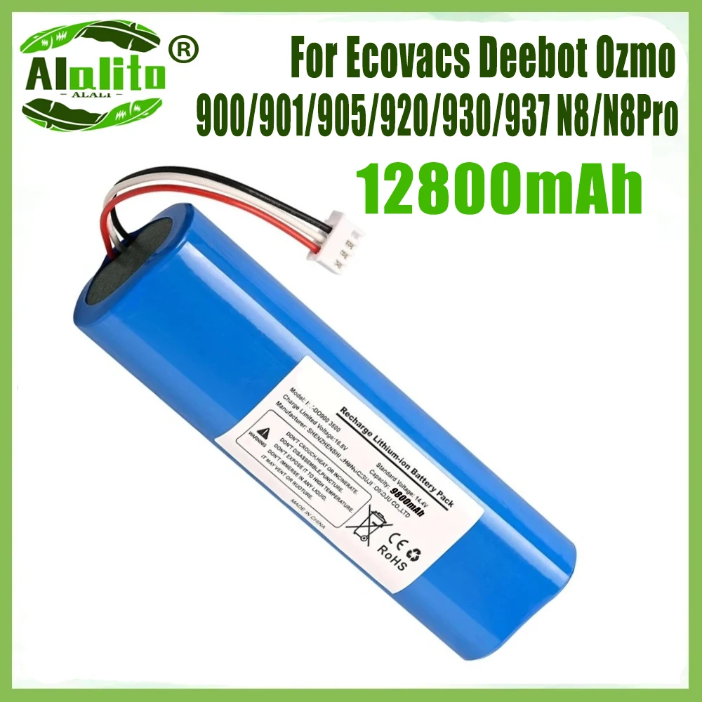 Replacement Battery 6800mAh for Ecovacs Deebot Ozmo 900,901,905,920,930,937,N8,N8 Pro Li-ION 14.4V Robot Vacuum Cleaner Battery