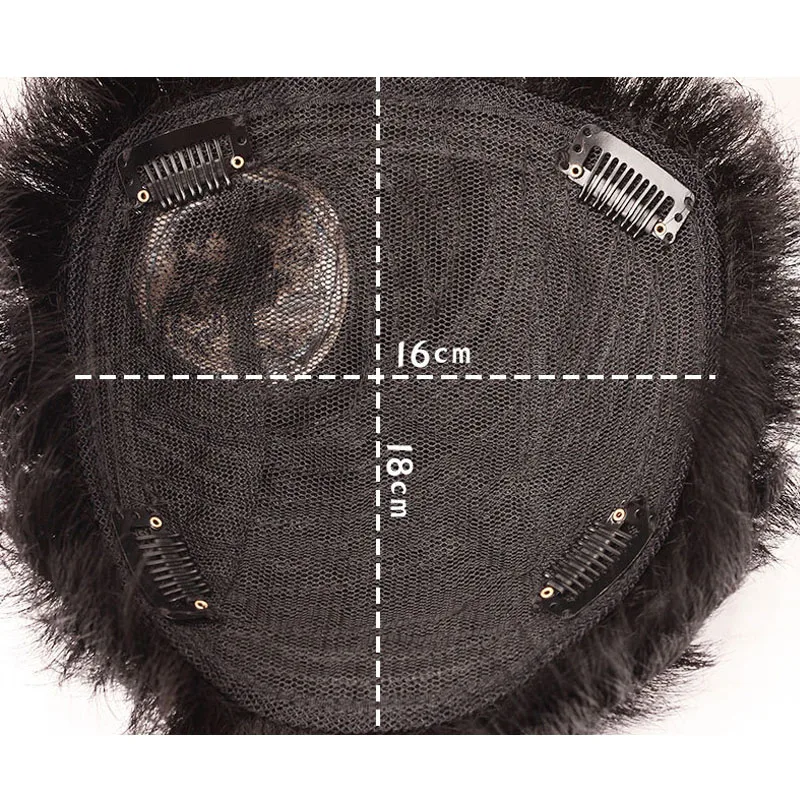남성용 16x18cm 부분 가발, 탑 헤어 리플레이스먼트 패치, 짧은 인조모 남성용 헤어 리플레이스먼트 패치