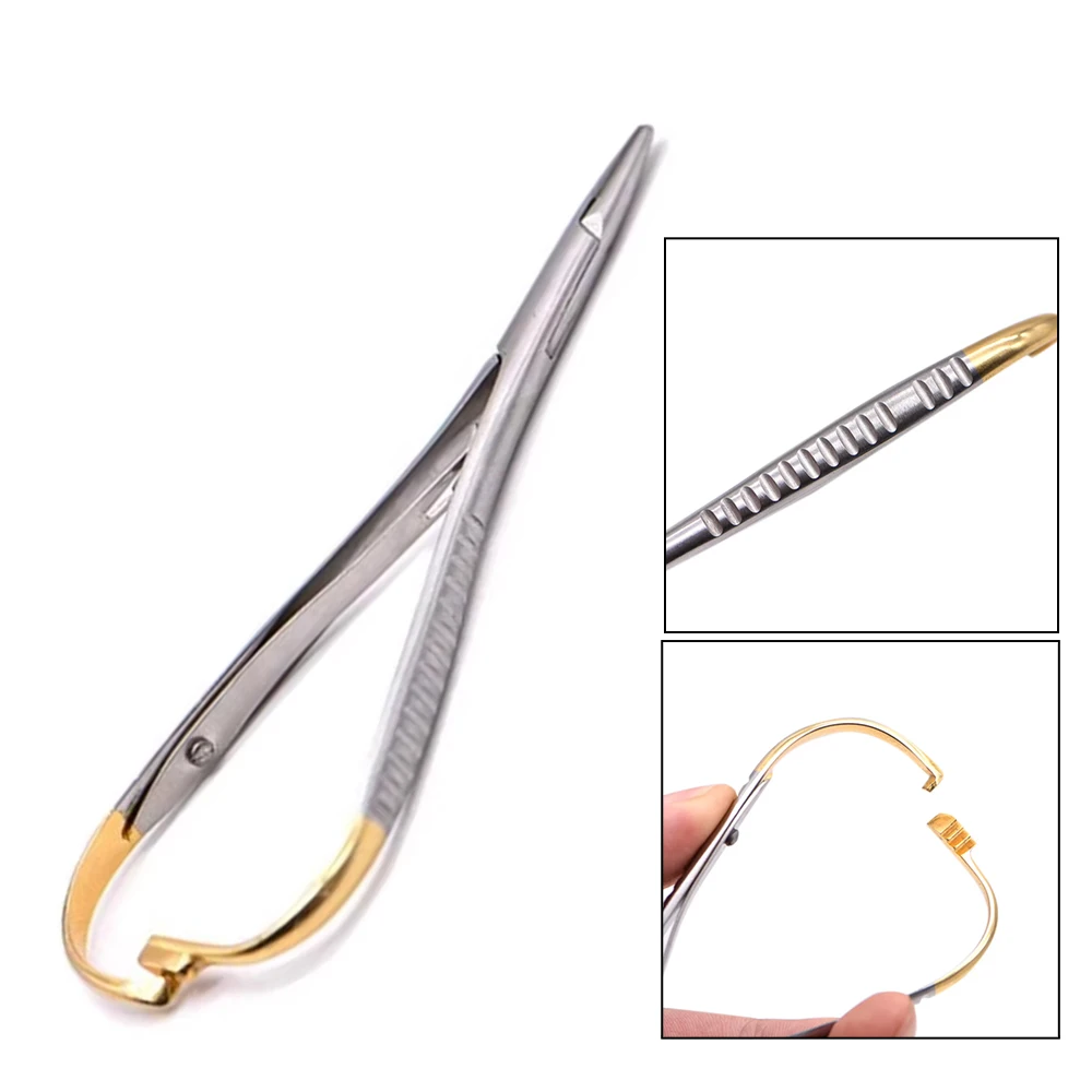 Porte-aiguille dentaire Standard 14cm, pince de Suture en acier inoxydable, pince orthodontique, Instrument chirurgical, outil de dentiste