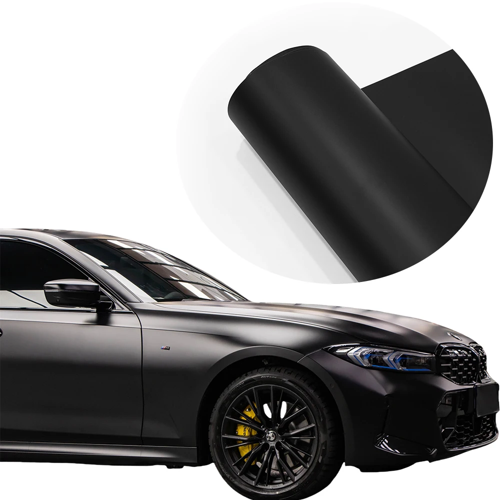 

Car Wrapping Vinyl Film Matte Black Sheet Roll Film Sticker Automobiles DIY Roof Decal Car Decoration Accessories Bubble Free