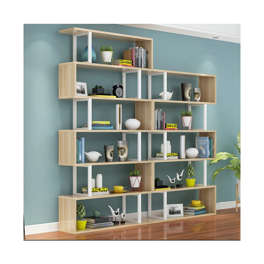 Storage holders library book shelf wood steel book shelves book case for home