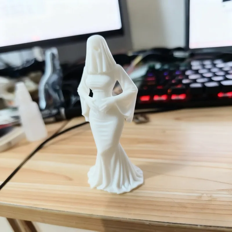 

Cute Holding-Belly Ghost Girl Figurine Adorable Decor for Desk,Shelf,Anywhere,Multi-Color Choice, Unique Gift Kawaii Collectible