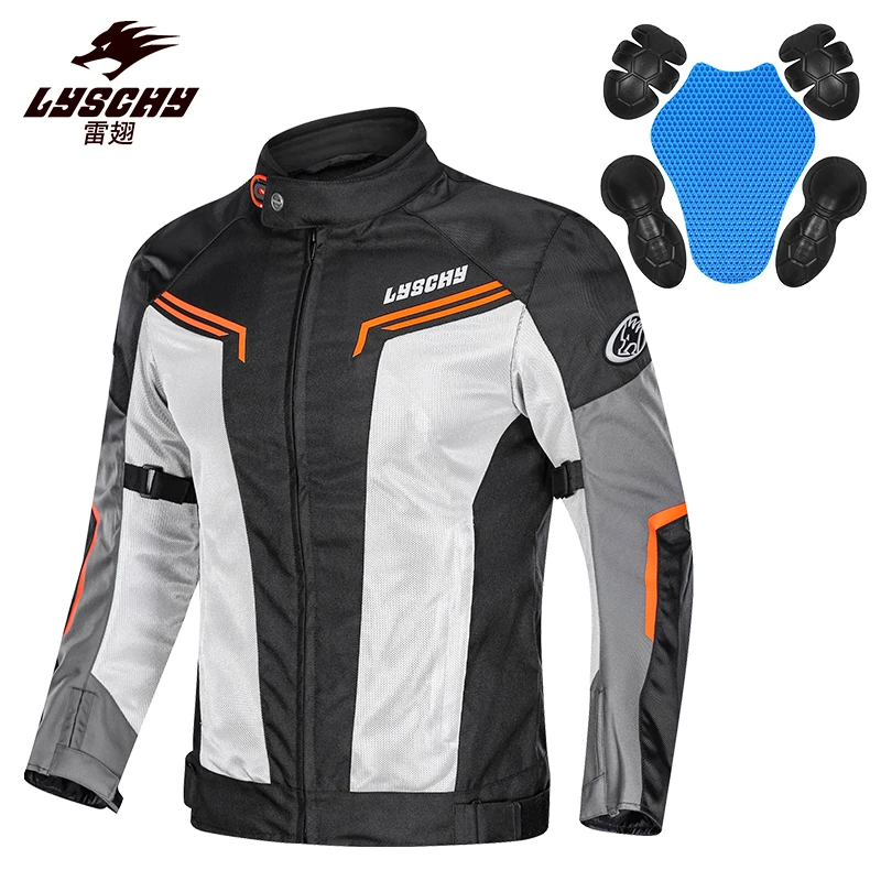 Summer Motorcycle Riding Jacket Breathable Mesh Ventilation Cooling Motorcycle Top with Built-in Gear Protection Jacket