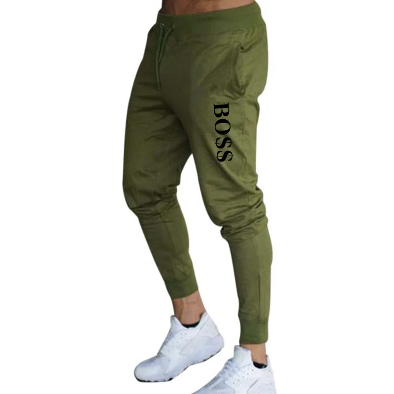 Pantalones de chándal deportivos para hombre, pantalones de correr, pantalones de chándal de algodón, pantalones ajustados, pantalones de culturismo, nuevos