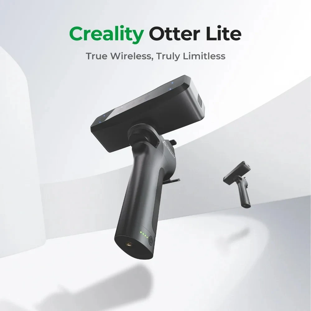 Creality 3D Scanner Otter Lite, Scanner sans fil portable avec précision de 0,05 mm, suivi anti-secouement, vitesse de numérisation jusqu'à 30 FPS
