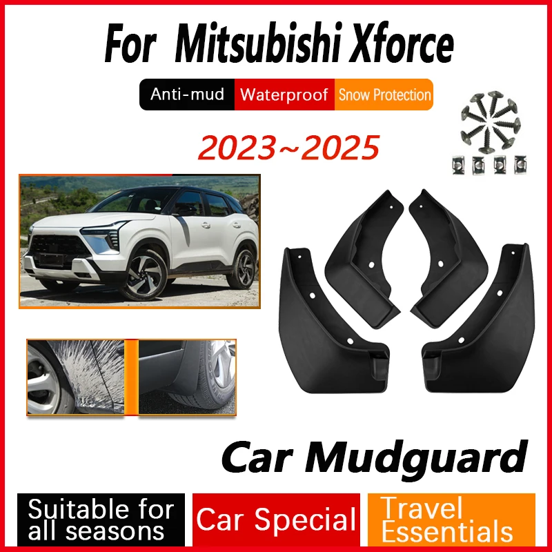 Car Mudguards For Mitsubishi X force 2024 Accessories 2023 2025 Anti-splash Flares Splash Guards Mud Flaps Mudflaps Accessorios
