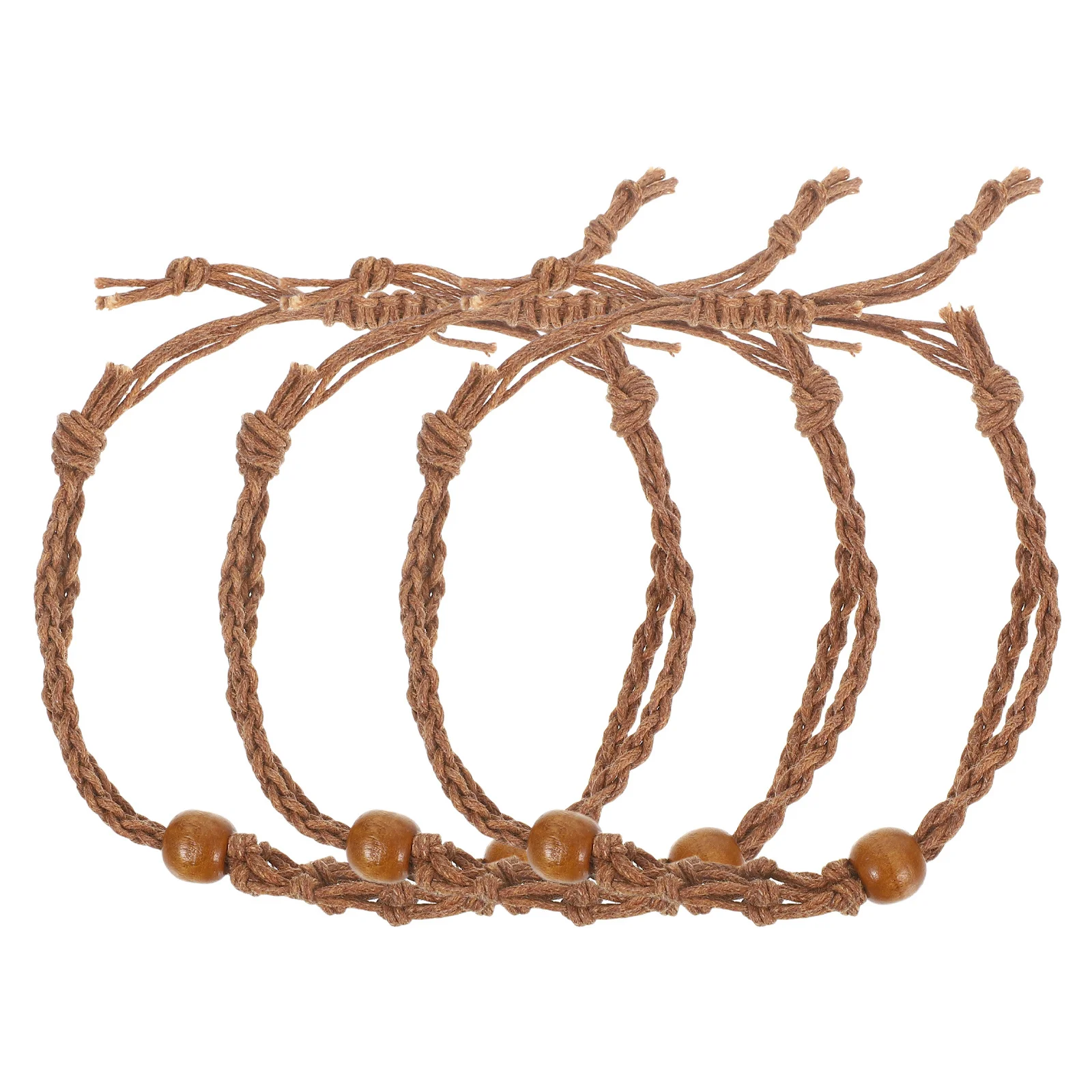 

3Pcs Braided Cord Netted Bracelet Adjustable Crystal Cage Holder Jewelry Making Charm Holder Wrist Chain for Accessories