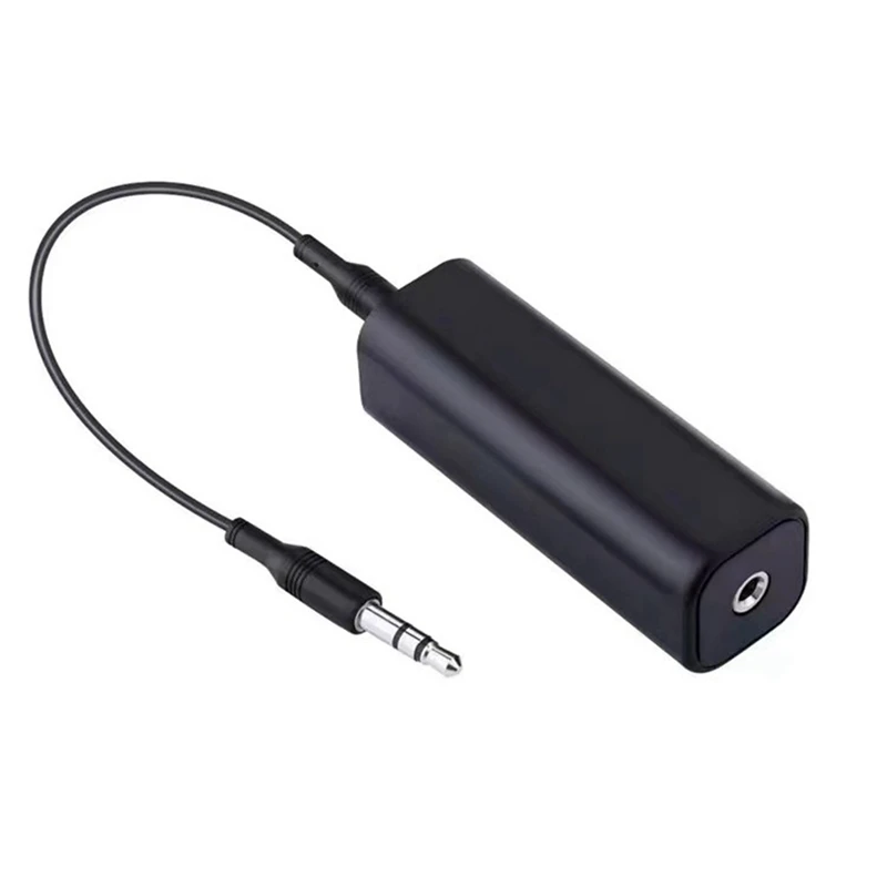 Isolatore di rumore con loop di terra da 3,5 mm per sistemi audio per auto e stereo domestici Nero 1 pezzo