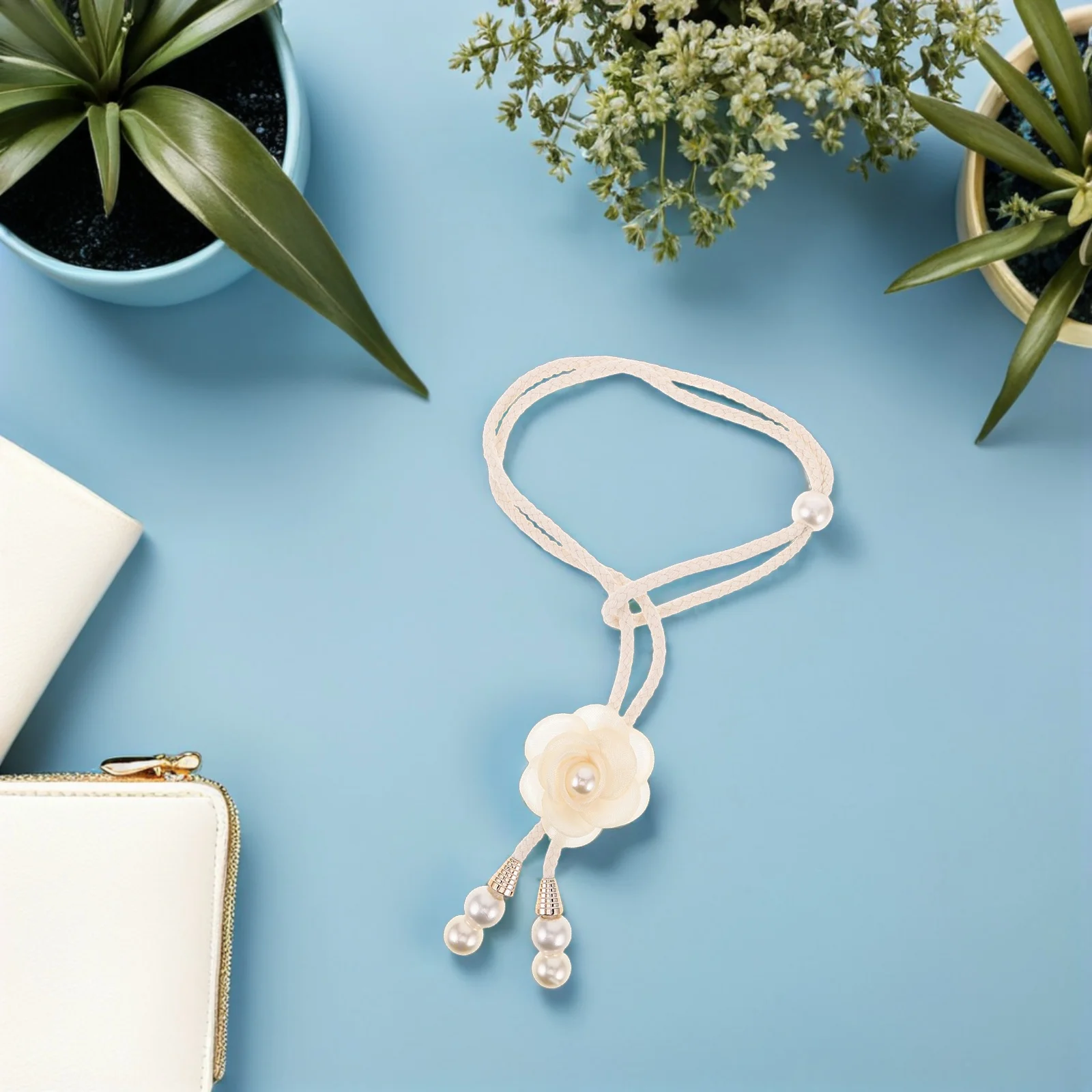 

2Pcs Oriental Camellia Curtain Tiebacks Handmade Braided Rope Farmhouse Boho Decorative Holdbacks Bedroom Living Room