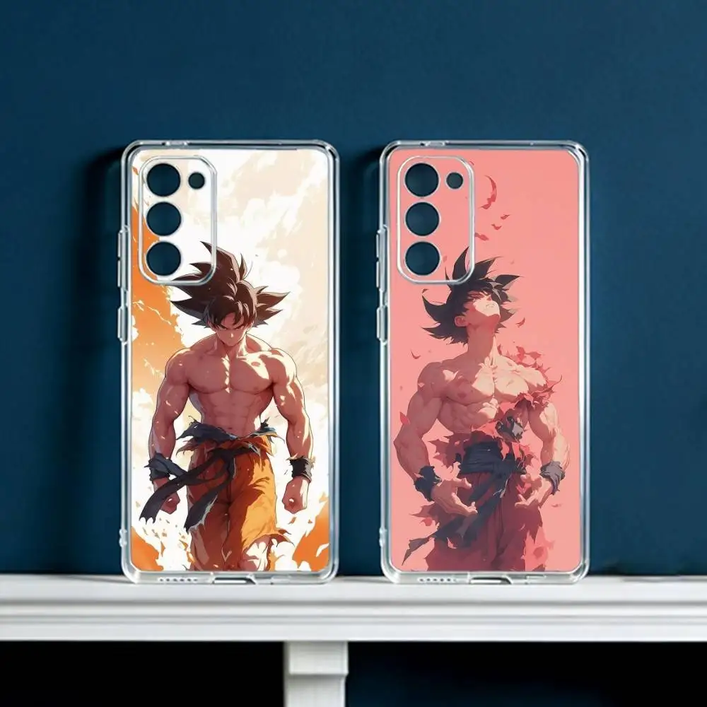 Super Saiyan Goku Phone Case For Samsung Galaxy S24 S25 S23 S22 S21 Plus S24 S25 Transparent Cover Case