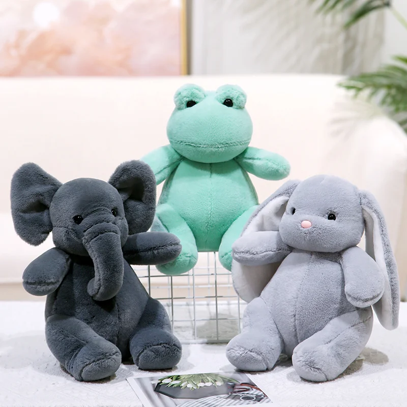 Ins-Oreille de lapin en peluche douce et mignonne pour enfant, jouet en forme d'éléphant au beurre, oreiller apaisant idéal comme cadeau