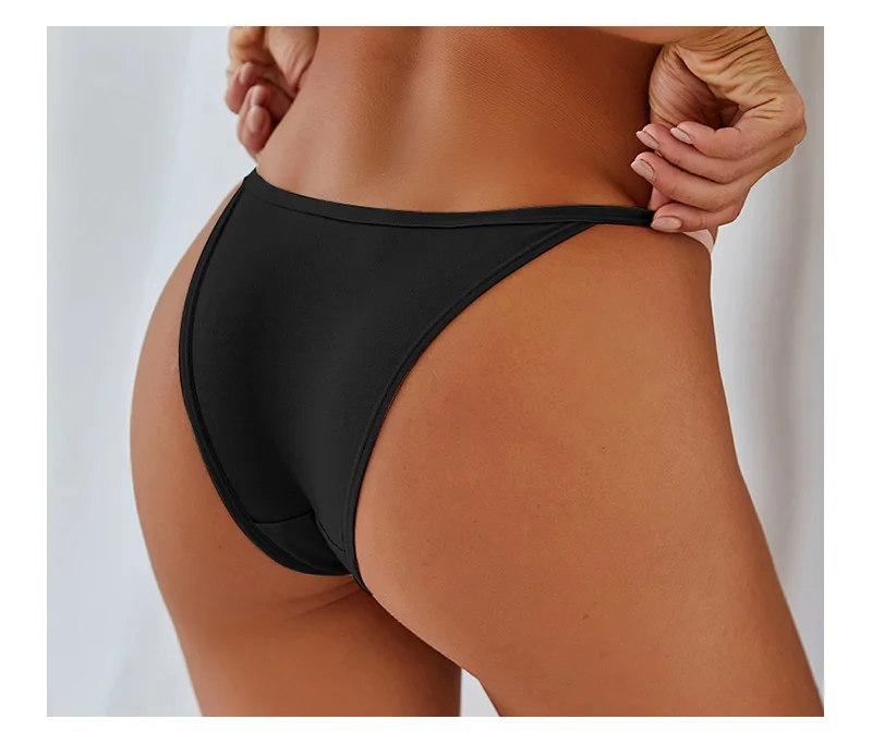 FINETOO 3 Teile/satz frauen Baumwolle Höschen Niedrige Taille Bikini-Slip M-2XL Damen Unterwäsche Weibliche Weiche Feste Unterhose Dessous Neue – Detail 4