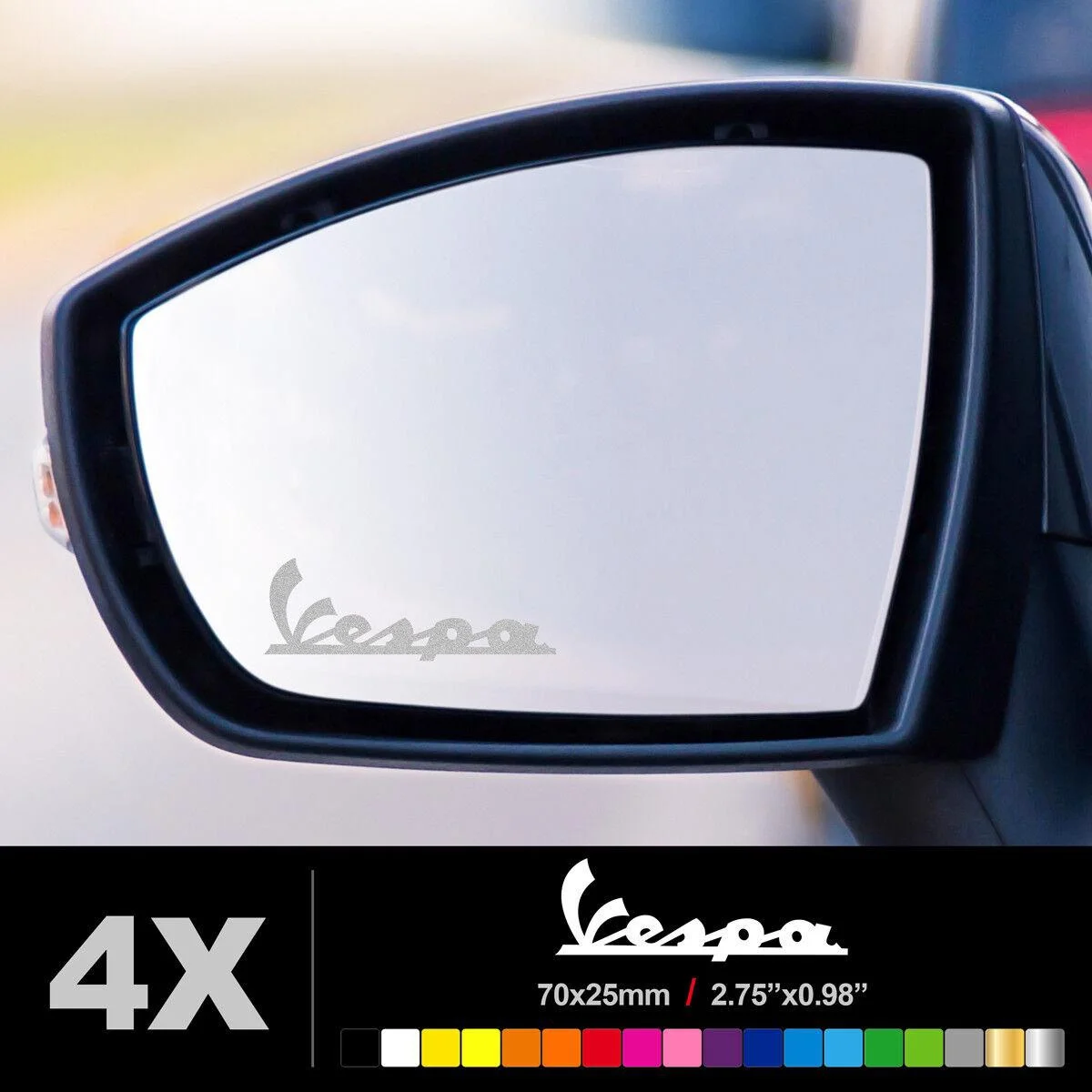 

Для x4 подходит для VESPA зеркальные наклейки с зеркальной гравировкой