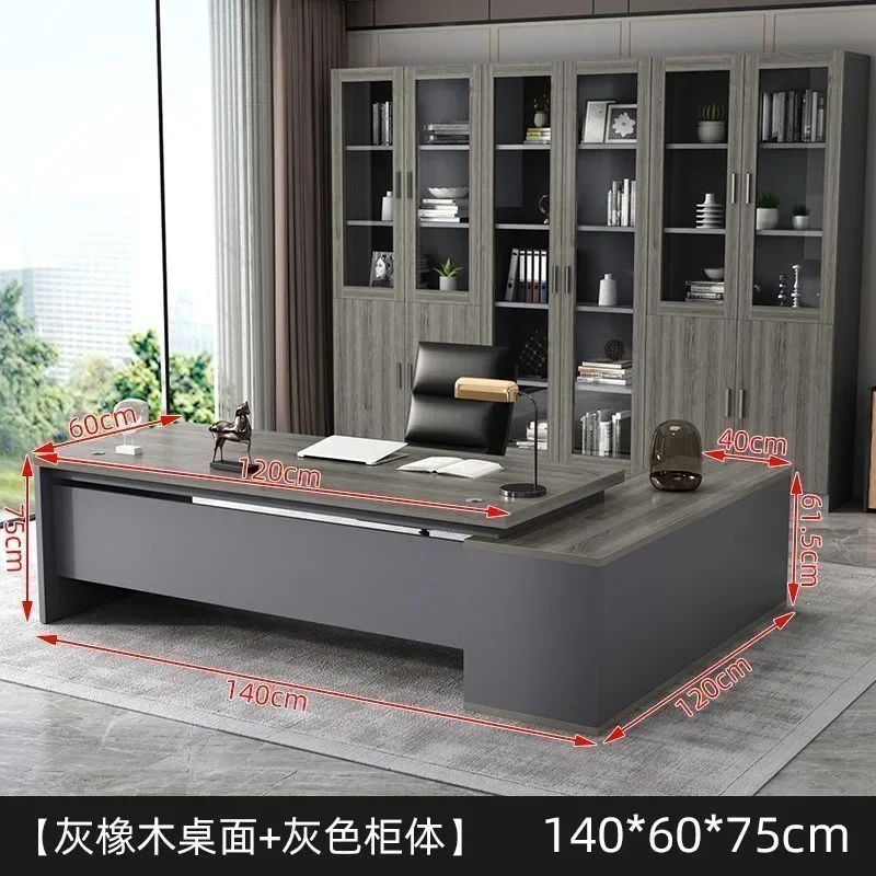 DSA Manager Desk Office Furniture Large Class Desk Supervisor President's Desk and Chair Combination
