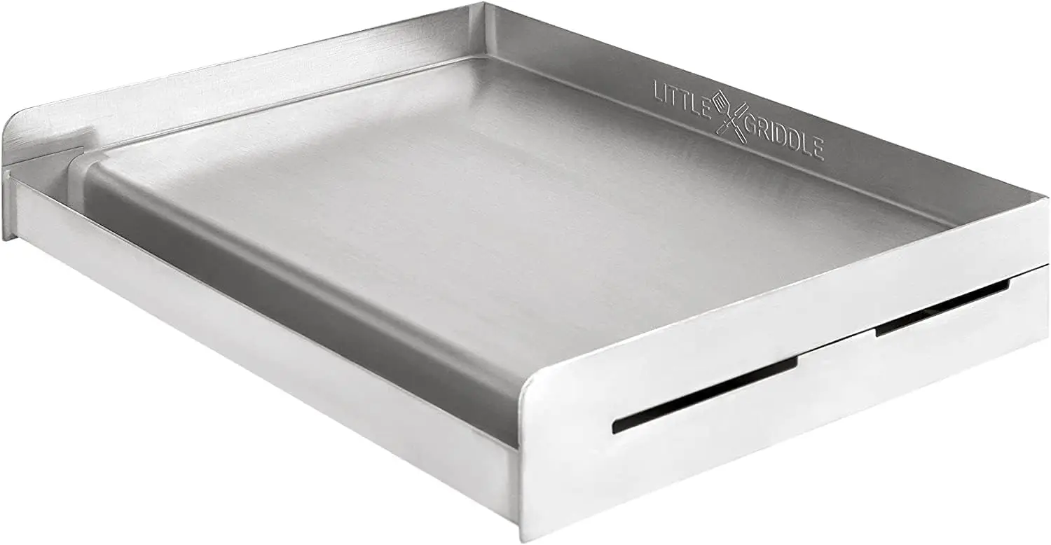 

Sizzle-Q SQ180 100% Stainless Steel Universal Griddle with Even Heating Cross Bracing for Charcoal/Gas Grills, Camping