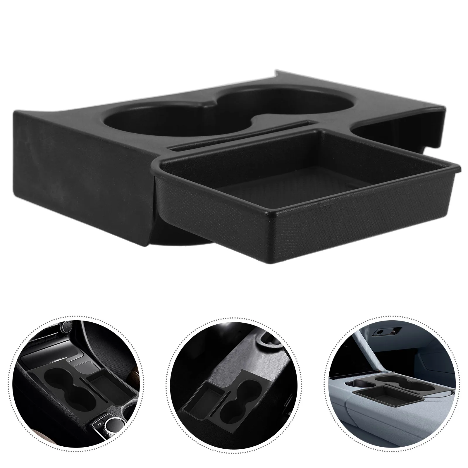

Dual Drink Cup Holder Insert Car Seat Storage Box Secure Fit Center Console Organizer Replacement Pad For Automotive Interior