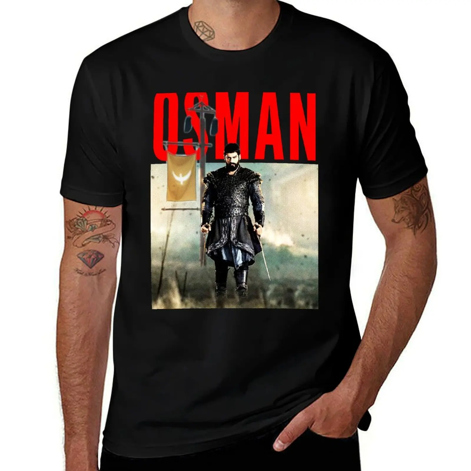 

Kurulus Osman - Flag - Sword Colour edition T-Shirt cute clothes blue lock custom t-shirts mens graphic t-shirts hip hop